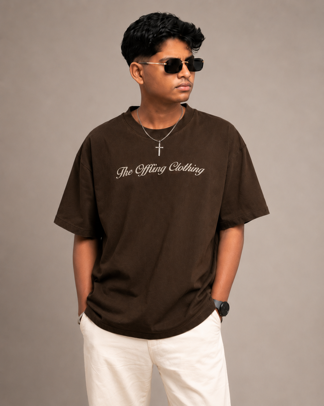 Vexron Vintage Atlas Graphic Back Print Oversized T-Shirt for Men & Women | 100% Cotton | 220 GSM