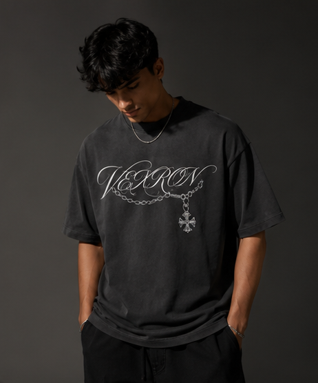 Vexron Forever Young Lily Graphic Oversized T-Shirt for Men & Women | 100% Cotton | 220 GSM